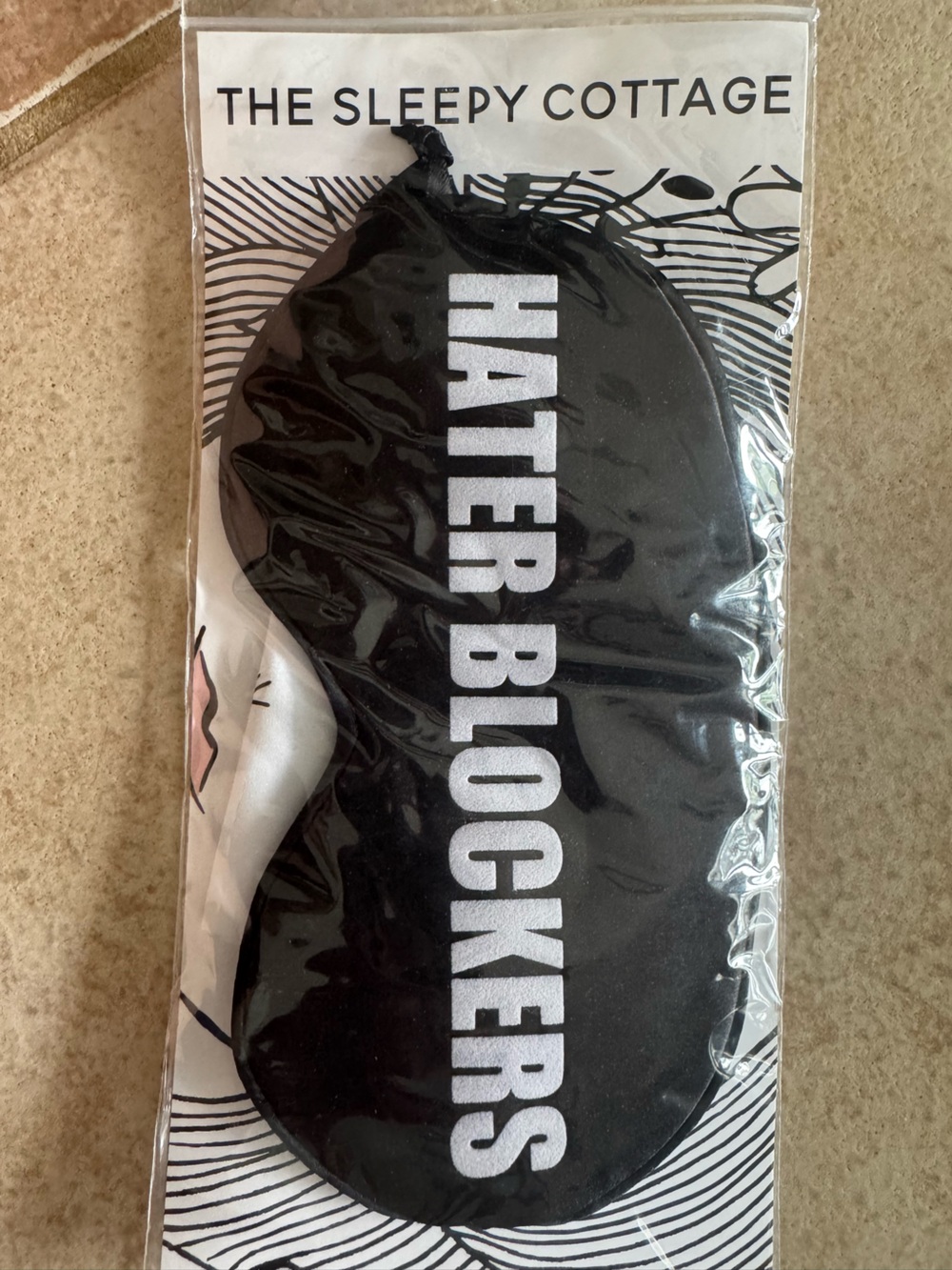 Black "Hater Blockers" Eye Mask - Women